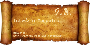 István Magdolna névjegykártya