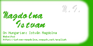 magdolna istvan business card