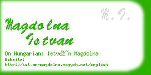 magdolna istvan business card